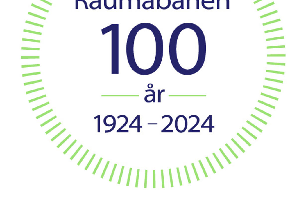 Logo til 100-årsmarkeringen av Raumabanen